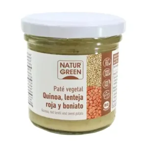 Patè di quinoa con lenticchie rosse e patata dolce bio