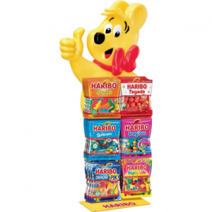 Présentoir de comptoir Goldbear et sachets 120g HARIBO